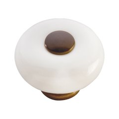Tranquility 1-1/4 Inch Diameter Veneti Bronze & White Cabinet Knob Tranquility 1-1/4 Inch Diameter Veneti Bronze & White Cabinet Knob