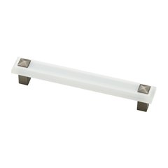 Kaley 5-1/16 Inch Center to Center Frosted/Heirloom Silver Cabinet Pull Kaley 5-1/16 Inch Center to Center Frosted/Heirloom Silver Cabinet Pull