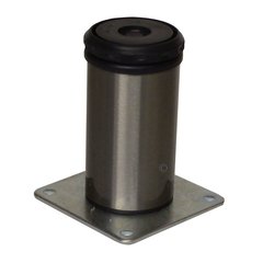 Camar 6" Como Leg Plate Mount-Brushed Steel Camar 6" Como Leg Plate Mount-Brushed Steel