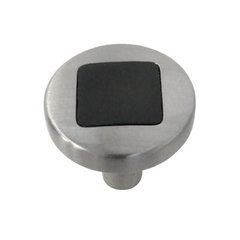 Loft 1 Inch Diameter Satin Nickel With Black Cabinet Knob Loft 1 Inch Diameter Satin Nickel With Black Cabinet Knob