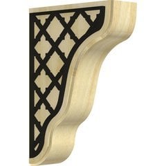 Plymouth 1.75"W x 5.25"D x 7.5"H Countertop Bracket - Rubberwood Plymouth 1.75"W x 5.25"D x 7.5"H Countertop Bracket - Rubberwood