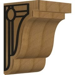 Bedford 5.25"W x 5"D x 7.5"H Countertop Bracket - Mahogany Bedford 5.25"W x 5"D x 7.5"H Countertop Bracket - Mahogany