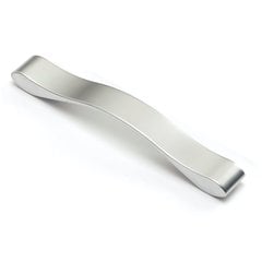 Italian Designs Wave 7-9/16 Inch Center to Center Matte Chrome Cabinet Pull Italian Designs Wave 7-9/16 Inch Center to Center Matte Chrome Cabinet Pull