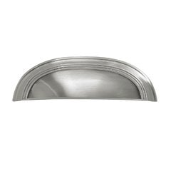 American Diner 3-3/4 Inch Center to Center Satin Nickel Cabinet Cup Pull American Diner 3-3/4 Inch Center to Center Satin Nickel Cabinet Cup Pull