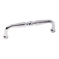 Solid Brass 3-1/2 Inch Center to Center Polished Chrome Cabinet Pull Solid Brass 3-1/2 Inch Center to Center Polished Chrome Cabinet Pull