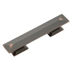 Bungalow 3-3/4 Inch Center to Center Oil Rubbed Bronze Highlighted Cabinet Pull Bungalow 3-3/4 Inch Center to Center Oil Rubbed Bronze Highlighted Cabinet Pull