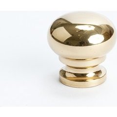 Plymouth 3/4 Inch Diameter Polished Brass Cabinet Knob Plymouth 3/4 Inch Diameter Polished Brass Cabinet Knob