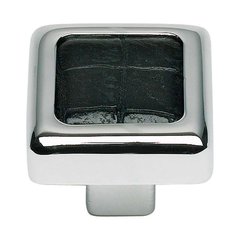 Paradigm 1-1/4 Inch Diameter Chrome/Black Croco Cabinet Knob Paradigm 1-1/4 Inch Diameter Chrome/Black Croco Cabinet Knob