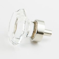 Fire 1-1/4 Inch Diameter Clear/Polished Nickel Cabinet Knob Fire 1-1/4 Inch Diameter Clear/Polished Nickel Cabinet Knob