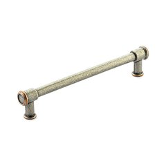 Steamworks Pull 6" C/C Distressed Pewter/Copper Steamworks Pull 6" C/C Distressed Pewter/Copper