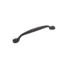 Refined Rustic Pull 6-5/16 inch Center to Center Black Iron Refined Rustic Pull 6-5/16 inch Center to Center Black Iron