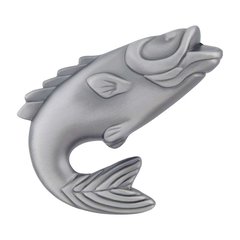 Fish 2-1/4 Inch Diameter Pewter Cabinet Knob Fish 2-1/4 Inch Diameter Pewter Cabinet Knob