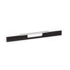 Level 5-1/16 Inch Center to Center Black Polished Chrome Cabinet Pull Level 5-1/16 Inch Center to Center Black Polished Chrome Cabinet Pull