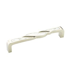 Arioso 5-5/8 Inch Center to Center Mother of Pearl, Polished Nickel Cabinet Pull Arioso 5-5/8 Inch Center to Center Mother of Pearl, Polished Nickel Cabinet Pull