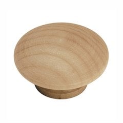 Natural Woodcraft Knob 1-1/2" Dia Unfinished Wood Natural Woodcraft Knob 1-1/2" Dia Unfinished Wood