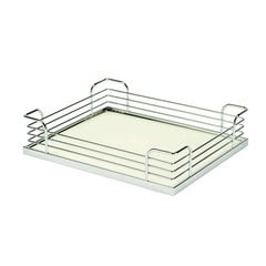 Arena Plus Chefs Pantry Back Tray Set 20-7/8 inch W Chrome/White Arena Plus Chefs Pantry Back Tray Set 20-7/8 inch W Chrome/White