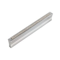 Boutique Crystal 3-3/4 Inch Center to Center Matte Chrome Cabinet Pull Boutique Crystal 3-3/4 Inch Center to Center Matte Chrome Cabinet Pull