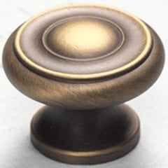 Solid Brass Traditional Designs 1-1/2 Inch Diameter Antique Light Brass Cabinet Knob Solid Brass Traditional Designs 1-1/2 Inch Diameter Antique Light Brass Cabinet Knob
