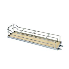 Tray Set For Base Pullout 7" Wide Chrome & Maple Tray Set For Base Pullout 7" Wide Chrome & Maple