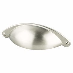 Andante 2-1/2 Inch Center to Center Brushed Nickel Cabinet Cup Pull Andante 2-1/2 Inch Center to Center Brushed Nickel Cabinet Cup Pull
