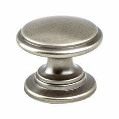 Andante 1-3/16 Inch Diameter Antique Pewter Cabinet Knob Andante 1-3/16 Inch Diameter Antique Pewter Cabinet Knob