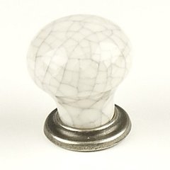 Nordic 1-3/16 Inch Diameter Antique Pewter/Grey Crackle Cabinet Knob Nordic 1-3/16 Inch Diameter Antique Pewter/Grey Crackle Cabinet Knob