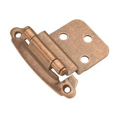 3/8" Inset Surface Mt. Hinge Pair Antique Copper Self Close 3/8" Inset Surface Mt. Hinge Pair Antique Copper Self Close