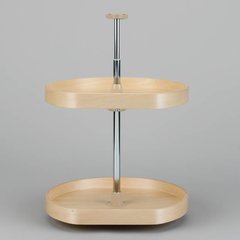 D Shape Two Shelf Set 32 inch Diameter - Wood D Shape Two Shelf Set 32 inch Diameter - Wood