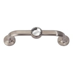 Legacy Crystal 3 Inch Center to Center Brushed Nickel Cabinet Pull Legacy Crystal 3 Inch Center to Center Brushed Nickel Cabinet Pull