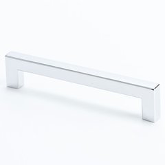 Square 5-1/16 Inch Center to Center Polished Chrome Cabinet Pull Square 5-1/16 Inch Center to Center Polished Chrome Cabinet Pull