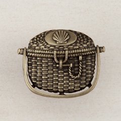Nantucket Basket Knob 1-3/8" Dia Antique Brass Nantucket Basket Knob 1-3/8" Dia Antique Brass