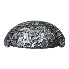 Floral 3 Inch Center to Center Satin Nickel Cabinet Cup Pull Floral 3 Inch Center to Center Satin Nickel Cabinet Cup Pull