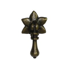 Teardrop Pulls 1-1/2 Inch Diameter Unlacquered Antique Brass Pendant Pull Teardrop Pulls 1-1/2 Inch Diameter Unlacquered Antique Brass Pendant Pull