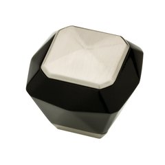 Kaley 1-3/8 Inch Diameter Black/Stainless Cabinet Knob Kaley 1-3/8 Inch Diameter Black/Stainless Cabinet Knob