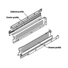 Metabox Slide 3.5"H x 22"L White with Front Fixing Brackets Metabox Slide 3.5"H x 22"L White with Front Fixing Brackets