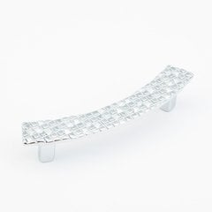 Italian Designs-Mosaic 3-3/4 Inch Center to Center Polished Chrome Cabinet Pull Italian Designs-Mosaic 3-3/4 Inch Center to Center Polished Chrome Cabinet Pull