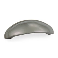 Geo 2-1/2 Inch Center to Center Flat Pewter Cabinet Cup Pull Geo 2-1/2 Inch Center to Center Flat Pewter Cabinet Cup Pull