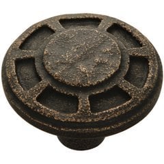 Riverside Knob 1-9/16" Dia Antique Satin Bronze Riverside Knob 1-9/16" Dia Antique Satin Bronze