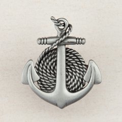 Anchor and Rope Knob 1-3/4 inch Diameter Antique Pewter Anchor and Rope Knob 1-3/4 inch Diameter Antique Pewter