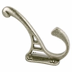 Double Coat Hook Weathered Nickel Double Coat Hook Weathered Nickel