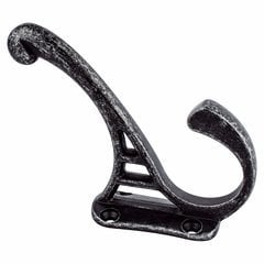 Double Coat Hook Weathered Iron Double Coat Hook Weathered Iron