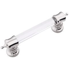 Chautauqua Pull 3-3/4" C/C Glass & Polished Nickel Chautauqua Pull 3-3/4" C/C Glass & Polished Nickel