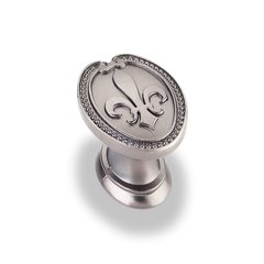 Bienville 1-5/16 Inch Diameter Bright Nickel Brushed with Dull Lacquer Cabinet Knob Bienville 1-5/16 Inch Diameter Bright Nickel Brushed with Dull Lacquer Cabinet Knob