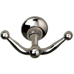 Ravello Premium Solid Brass Double Hook - Polished Nickel Ravello Premium Solid Brass Double Hook - Polished Nickel