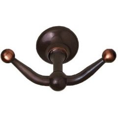 Ravello Premium Solid Brass Double Hook - Oil Rubbed Bronze Ravello Premium Solid Brass Double Hook - Oil Rubbed Bronze