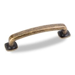 Belcastel 1 3-3/4 Inch Center to Center Antique Brass Machined Dull Cabinet Pull Belcastel 1 3-3/4 Inch Center to Center Antique Brass Machined Dull Cabinet Pull