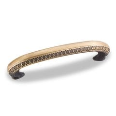 Symphony 3-3/4 Inch Center to Center Antique Brushed Satin Brass Cabinet Pull Symphony 3-3/4 Inch Center to Center Antique Brushed Satin Brass Cabinet Pull