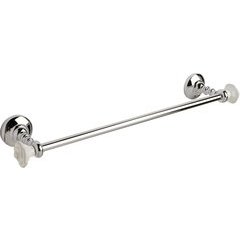 Rose 1-15/16 Inch x 24 Inch x 12mm Solid Brass Towel Bar - Polished Chrome Rose 1-15/16 Inch x 24 Inch x 12mm Solid Brass Towel Bar - Polished Chrome