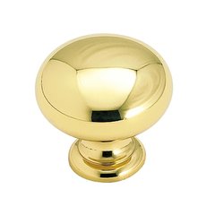 Brass Classics 1-1/4 Inch Diameter Polished Brass Cabinet Knob Brass Classics 1-1/4 Inch Diameter Polished Brass Cabinet Knob