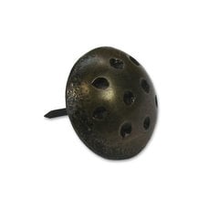 Medium-Large Dimpled Round Clavo 7/8" Dia - Antique Brass Medium-Large Dimpled Round Clavo 7/8" Dia - Antique Brass